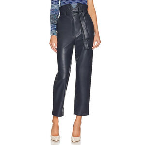 Bardot 'Debbie' Faux Leather Navy Pant Size 4 - NWT